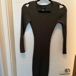 Dark Green Longsleeve Bodycon dress